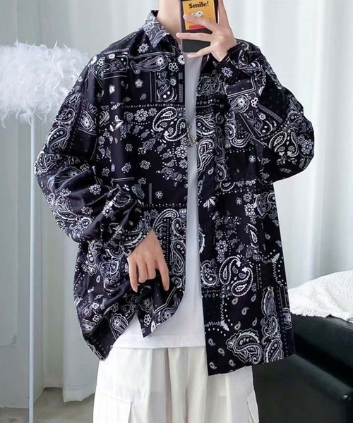 TopIsm（トップイズム） シャツ 「2025」ペイズリー柄長袖シャツ