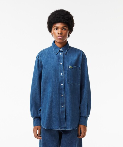LACOSTE（ラコステ） ブラウス シャツ プレーンデニムシャツ