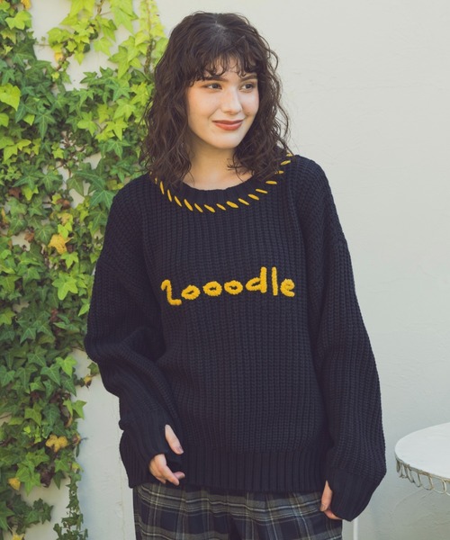 Zooodle セーター ニット Stitch Logo knit - ステッチロゴニット