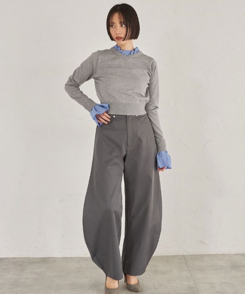 &. NOSTALGIA（ノスタルジア） ニット セーター ドッキングフリル