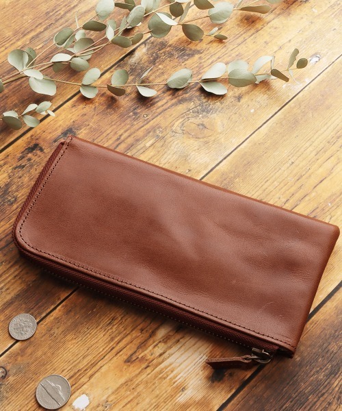 feee（フィー） 財布 栃木レザーナチュラルL字ファスナー長財布