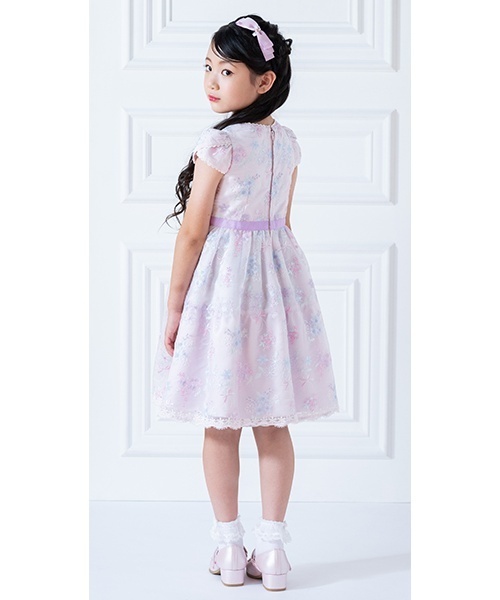 mezzo piano ワンピース 花ブーケレース刺しゅう ワンピース キッズ