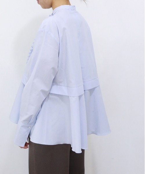 Marilyn Moon（マリリンムーン） タックフリルフレアシャツ レディース