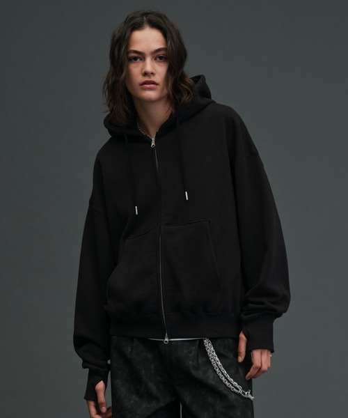 soerte パーカー Heavy weight double zip-up hoodie /ヘビーウェイト