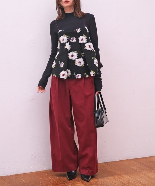 AKTE（アクテ） ブラウス シャツ ボアキャミソール レディース