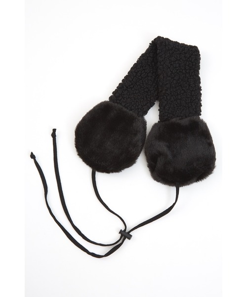 耳当て イヤーマフ an meets zakka ファー×ボアコンビイヤーマフ
