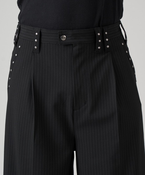 ANDER HUNK スラックス 「新色追加」Studs Design Baggy Slacks