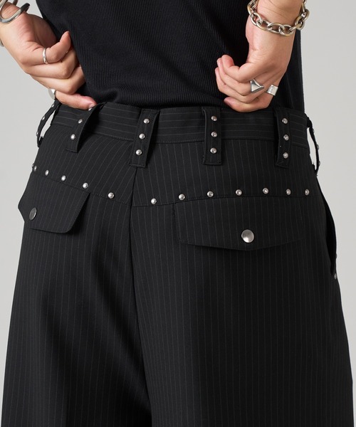 ANDER HUNK スラックス 「新色追加」Studs Design Baggy Slacks