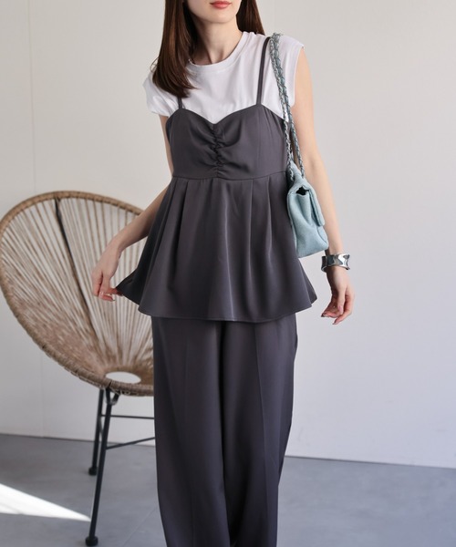 sakishimatokyo オールインワン ペプラムキャミオールインワン