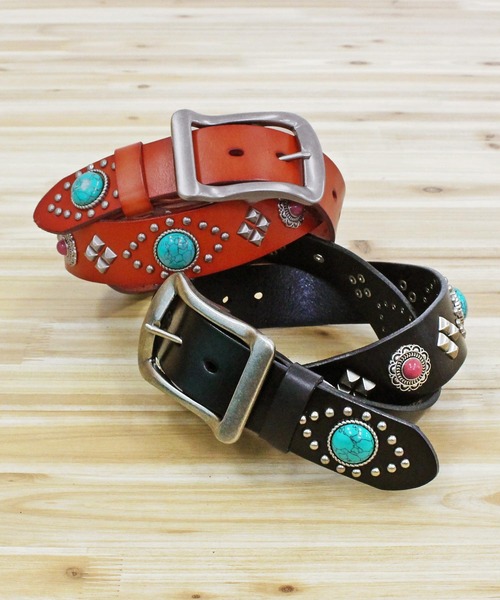 TopIsm（トップイズム） ベルト 「2025」ターコイズスタッズベルト