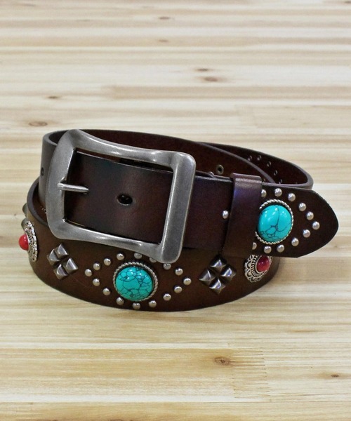 TopIsm（トップイズム） ベルト 「2025」ターコイズスタッズベルト