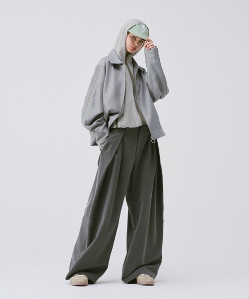 soerte ブルゾン アウター 2way deformation zip jacket / ディ