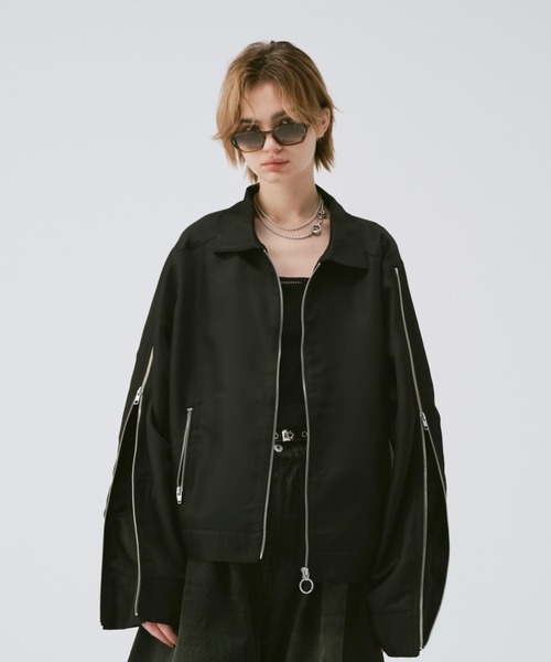 soerte ブルゾン アウター 2way deformation zip jacket / ディ