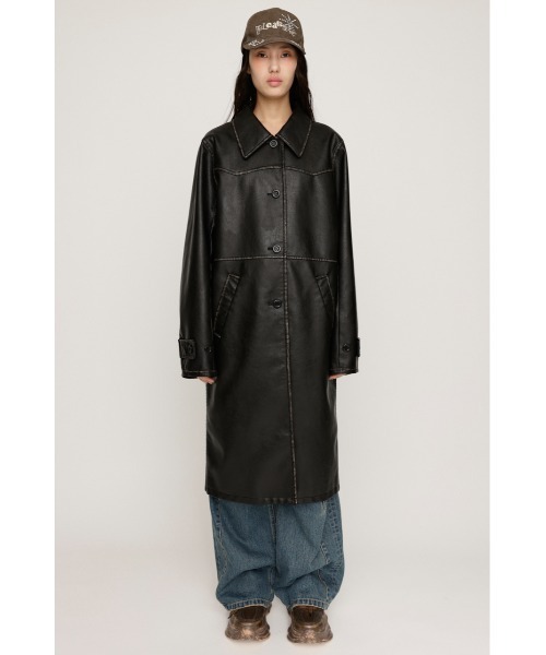 SLY（スライ） ブルゾン アウター LONG F/LEATHER JK ロング フェイク