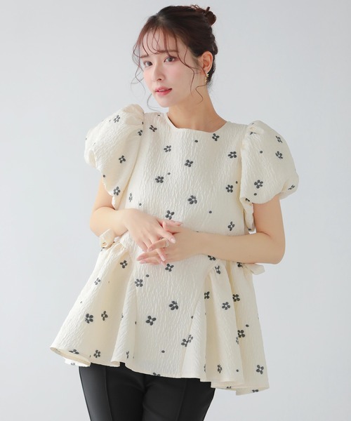 Fit more（フィットモア） フラワースフレジャガードトップス