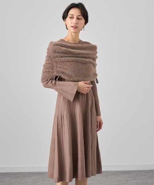 ANAYI（アナイ） ワンピース フェザーケープ付き ワンピース