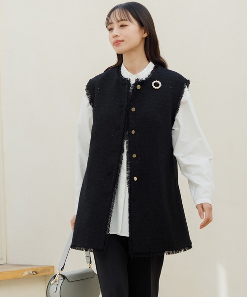 form forma（フォルムフォルマ） スーツ ベスト 単品ツイードジレ