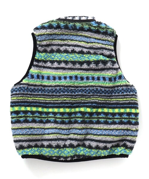 BREEZE（ブリーズ） ベスト 「WEB限定」 総柄リバーシブルボアベスト