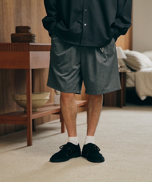 SHIPS.me パンツ 「ZOZO限定」SHIPS.me: ワイドタックショーツ メンズ