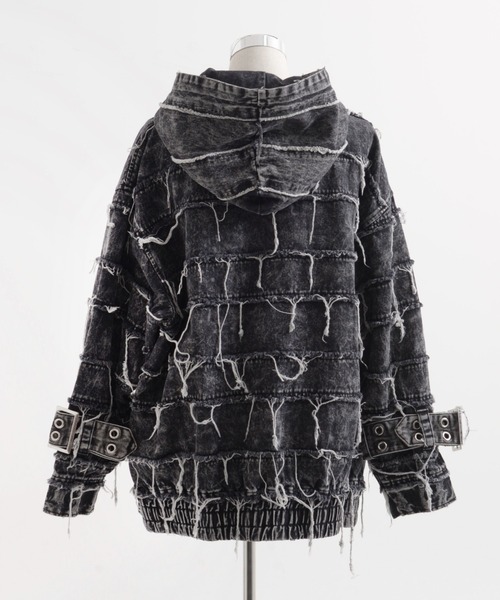 REFLEM（レフレム） パーカー 「REFLEM/レフレム」継ぎ接ぎベルト付き