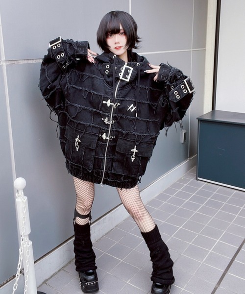 REFLEM（レフレム） パーカー 「REFLEM/レフレム」継ぎ接ぎベルト付き