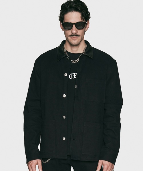 CRIMIE（クライミー） カバーオール LEATHER COLLAR TWILL STRETCH