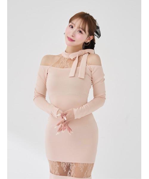 Darich（ダーリッチ） ワンピース ポイントレースカットロング