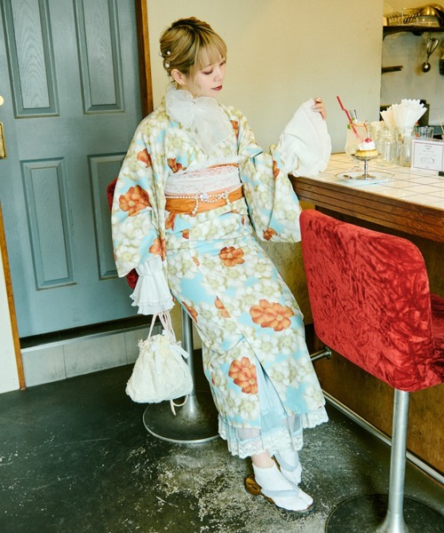 kutir（クティール） 浴衣 「クティールとレトロ」2WAY 浴衣セット