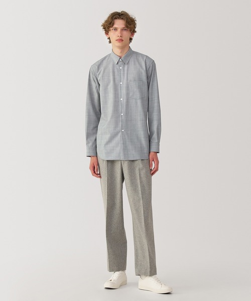 無印良品（MUJI） シャツ 「MUJI Labo」紳士 ウール混レギュラーカラー