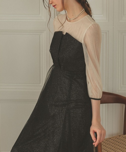 Dorry Doll（ドリードール） ドレス ビスチェ風トップス ラメチュール