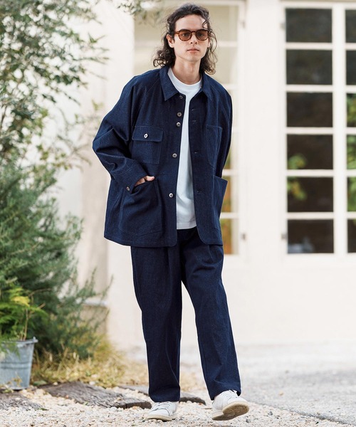 CAMBIO（カンビオ） カバーオール mj10555-ラグランスリーブデニム