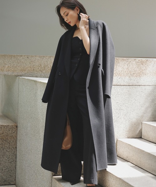 anuans（アニュアンス） コート チェスターコート リバーロングダブル