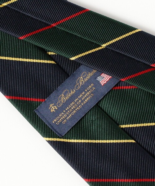 BEAMS F（ビームスF） ネクタイ Brooks Brothers / レップストライプ