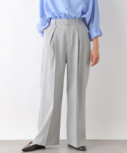 LEPSIM（レプシィム） スラックス パンツ フロントタックスラックス