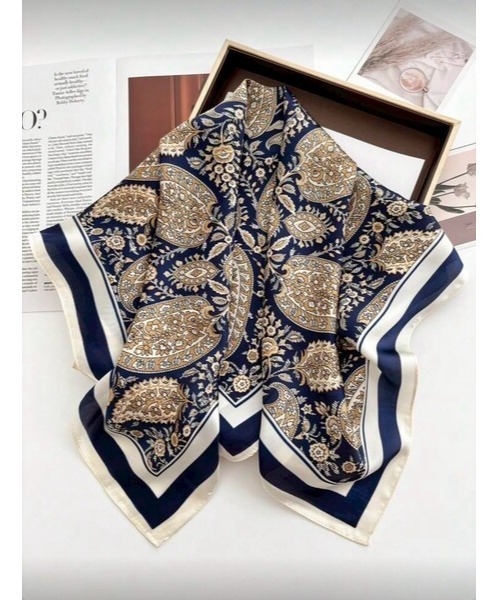 ARTIFICIAL SWEETENER スカーフ バンダナ 「 」シルクタッチレトロ柄