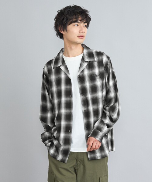 TOWNCRAFT（タウンクラフト） シャツ 別注オンブレチェックオープン