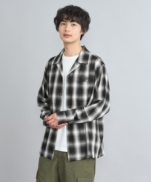 TOWNCRAFT（タウンクラフト） シャツ 別注オンブレチェックオープン