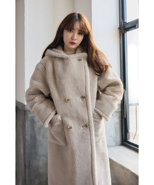 Her lip to コート アウター Fleur Shearling Boa Coat レディース
