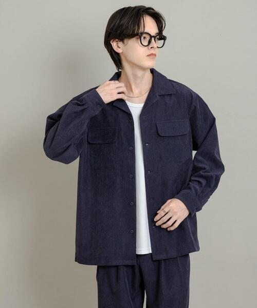 SENSE OF PLACE by URBAN RESEARCH シャツ ブロックコーデュロイ