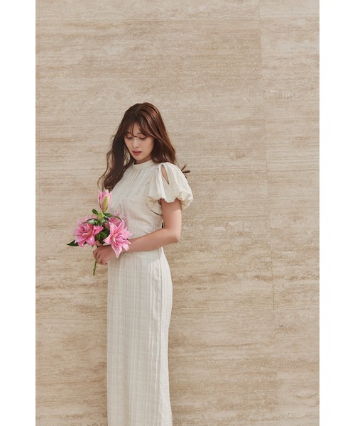 Her lip to ワンピース Bloom-Sleeve Jacquard Dress : ZOZOTOWN Yahoo