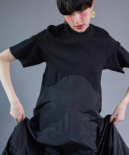 OMMO（オーエムエムオー） ワンピース UP TUCK HALF SLEEVE OP