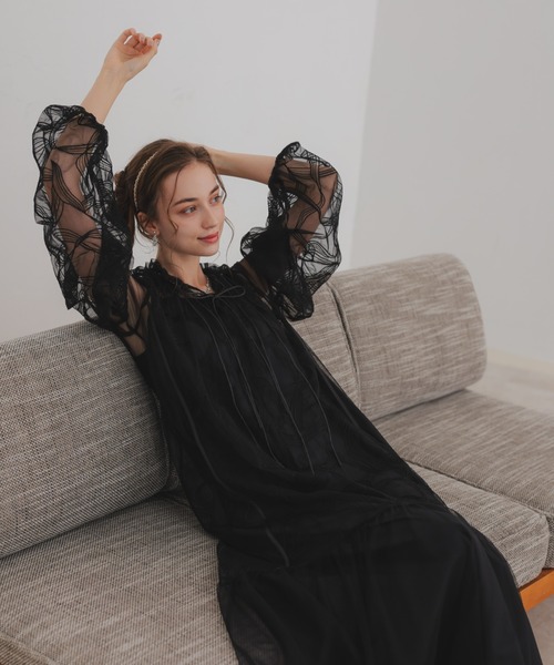 Dorry Doll（ドリードール） ドレス リボン刺繍ギャザードレス