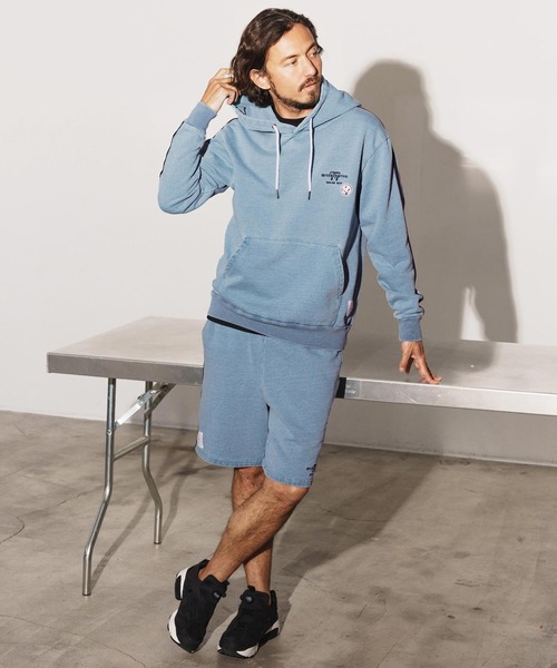 seventy seven パーカー mpa3769-denim jersey P-O parka ニットデニム