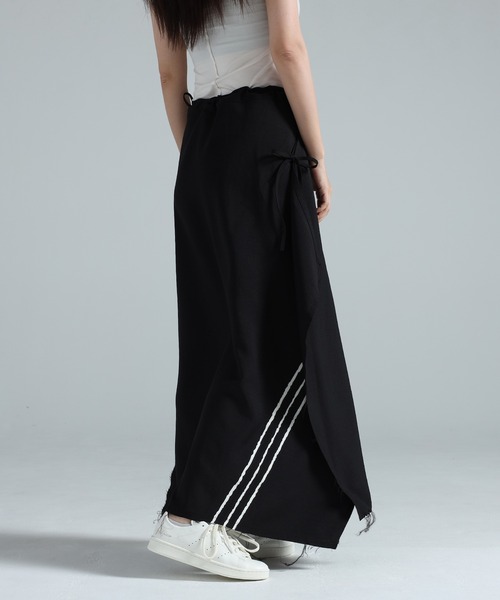 Y-3 スカート SPORT UNIFORM RAW CUT 3 STRIPES SKIRT : ZOZOTOWN