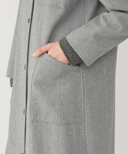 MUJI Labo コート ジャケット 「MUJI Labo」婦人 ウール混ロングコート