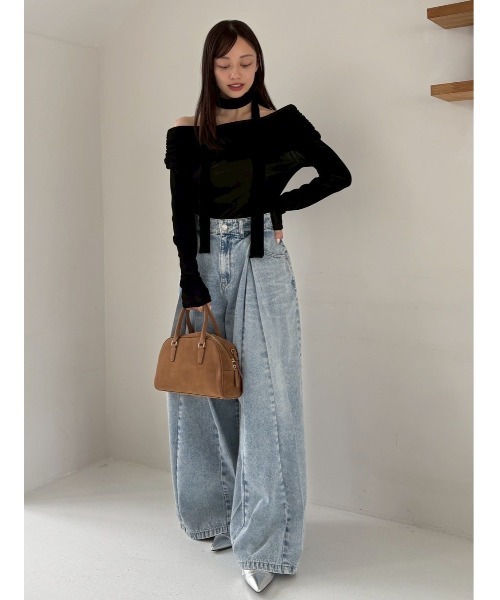 FRAY I.D（フレイ・アイディー） tシャツ オフショルフロッキー