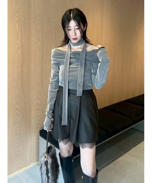 FRAY I.D（フレイ・アイディー） tシャツ オフショルフロッキー