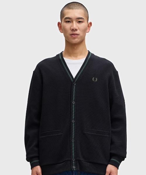 FRED PERRY（フレッドペリー） カーディガン Tipped Pique Texture