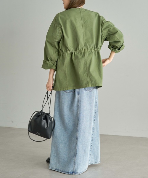 pual ce cin ミリタリージャケット モッズコート ノーカラー