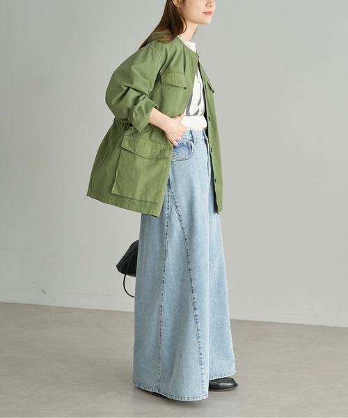 pual ce cin ミリタリージャケット モッズコート ノーカラー